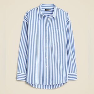 J. Crew Étienne oversized shirt in striped lightweight oxford
